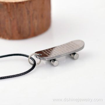 Wax String Neutral Titanium Steel Pendant Man Necklace